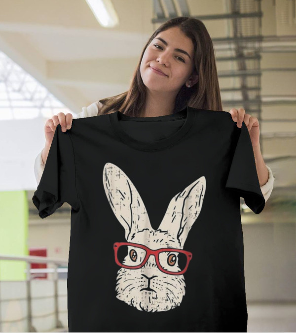 Bunny Glasses Funny Rabbit Cool Nerd T-Shirt