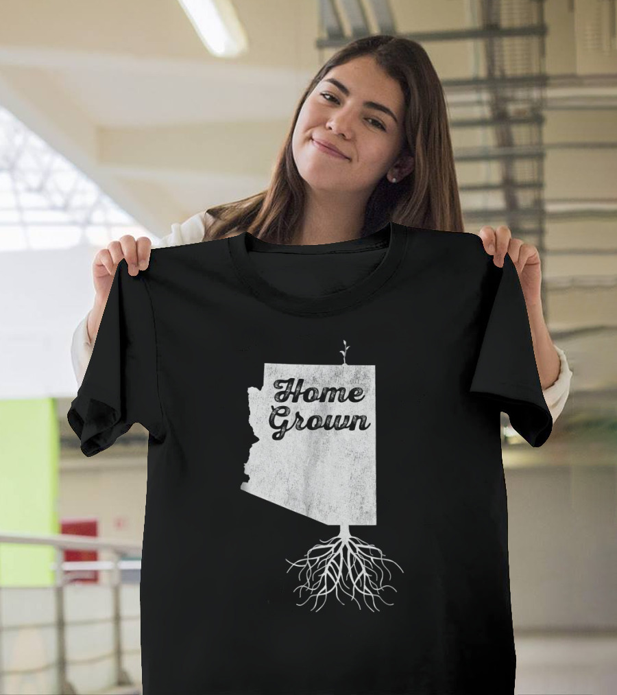 Home Grown Roots Arizona State Map T-Shirt