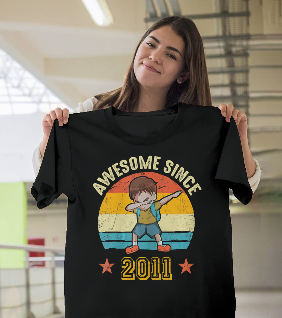 2011 Dabbing Boy Awesome Since 8 Year Old Birthday T-Shirt