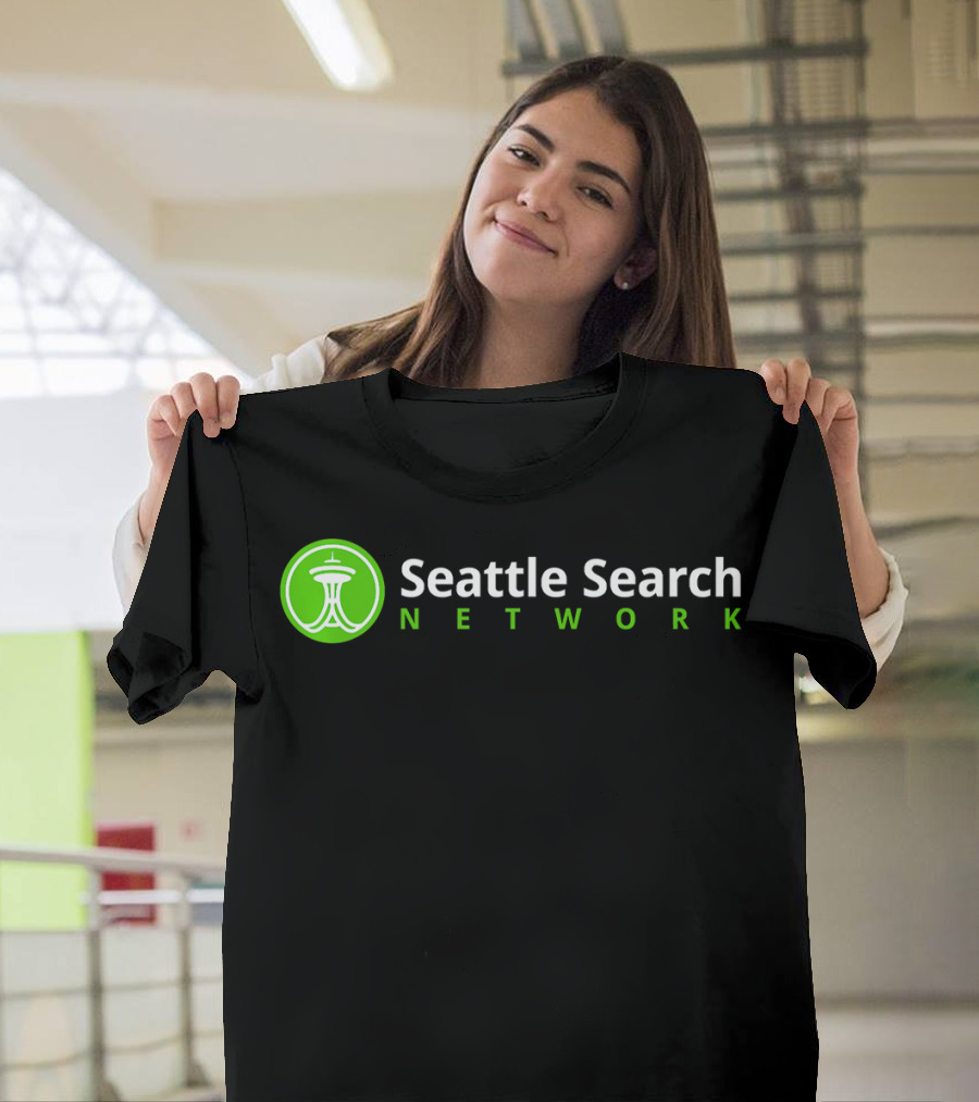 Seattle Search Network Green Space Needle Emblem T-Shirt