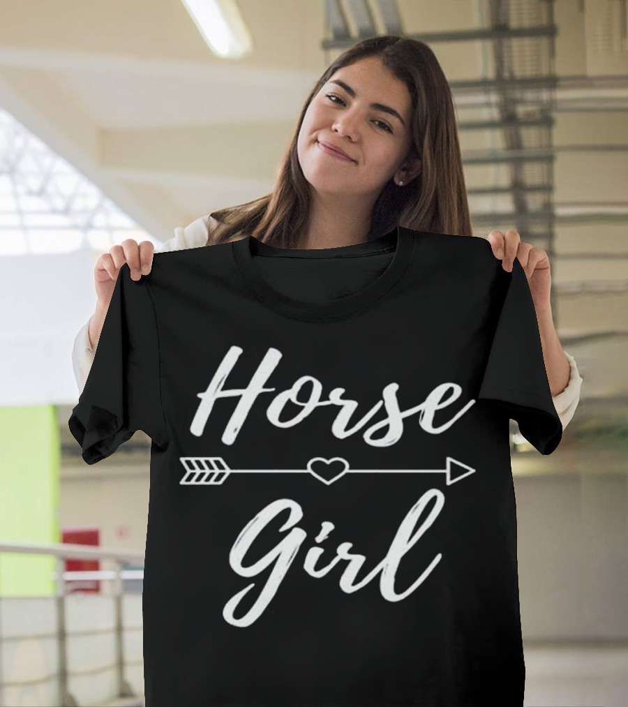 Horse Girl Heart Arrow T-Shirt