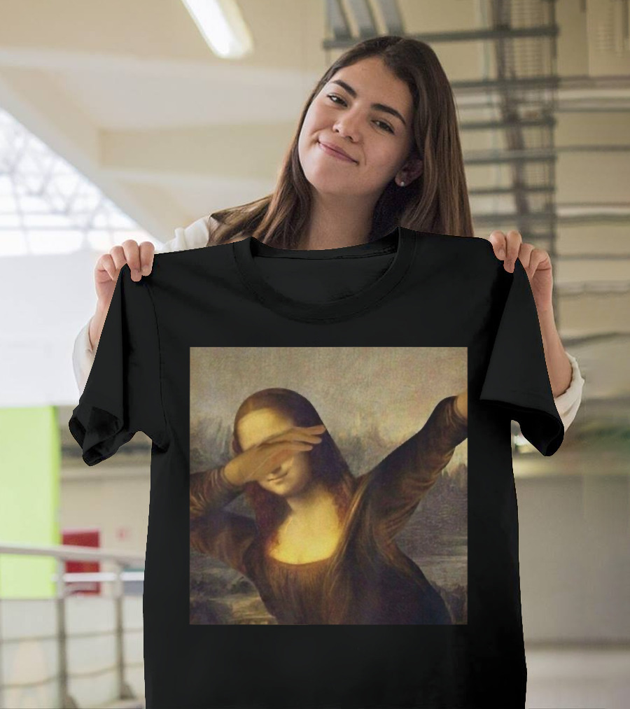 Dabbing Mona Lisa La Giocondo Chrissy Inst Meme T-Shirt