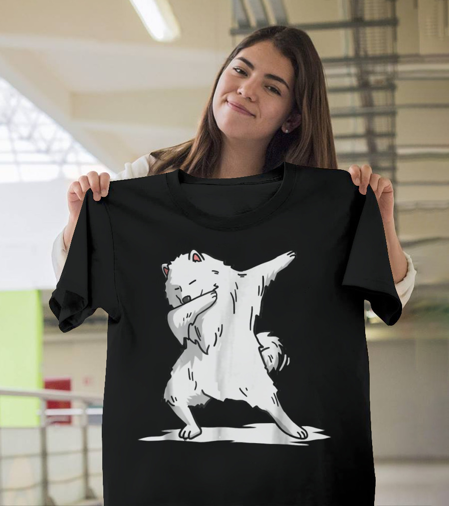 Funny Samoyed Dog Dab Dance Party T-Shirt