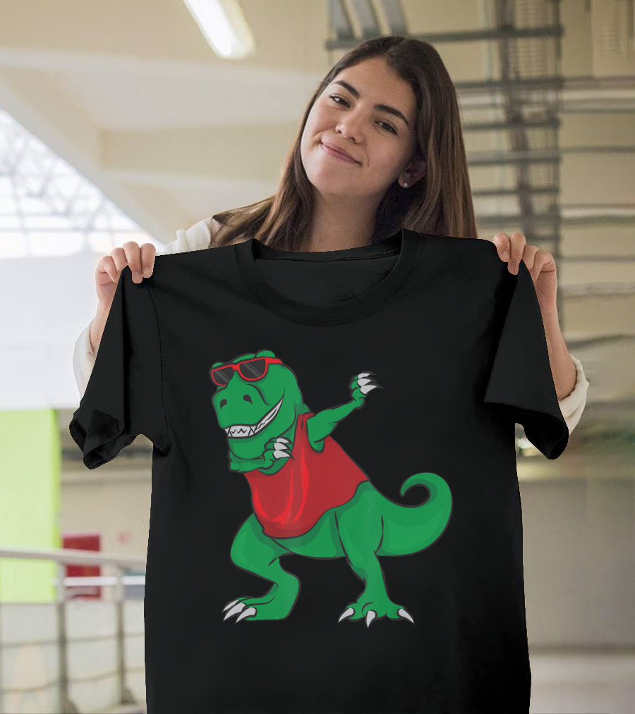 Dabbing T-Rex Dinosaur Dab Funny Gift for Boys T-Shirt