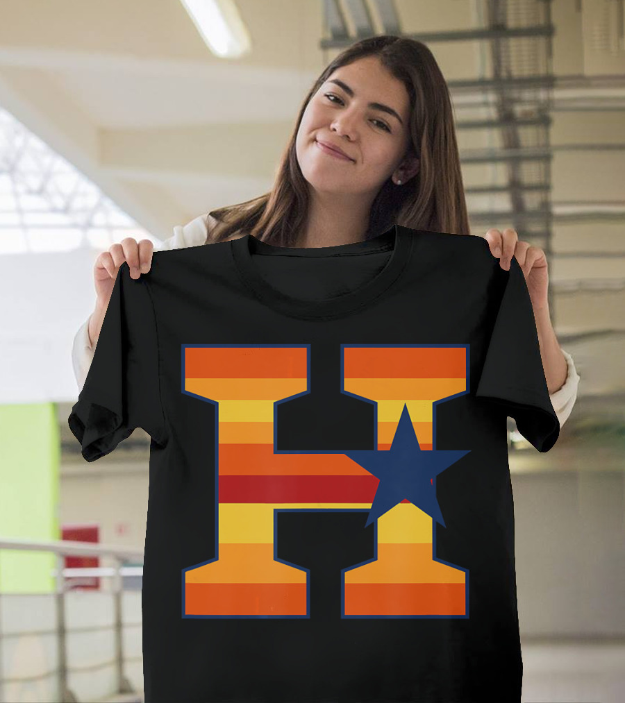 Houston Baseball H Vintage H-Town Crush Star Stripes T-Shirt