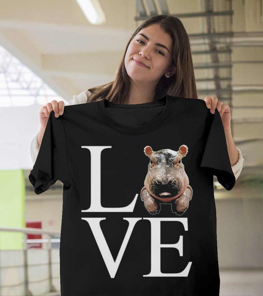 Fiona The Hippo Cute Preemie Baby Hippo Love T-Shirt