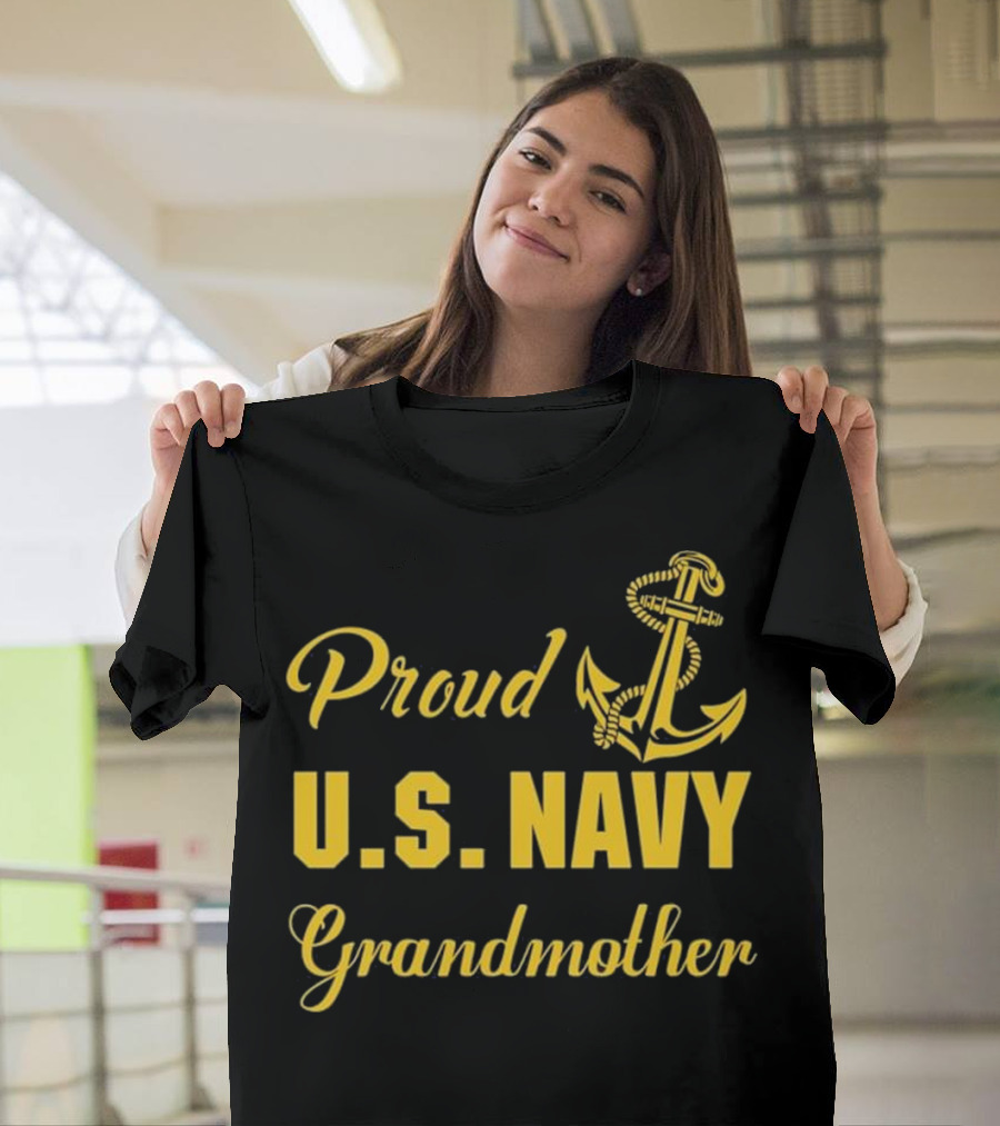 Proud U.S. Navy Grandmother Anchor T-Shirt
