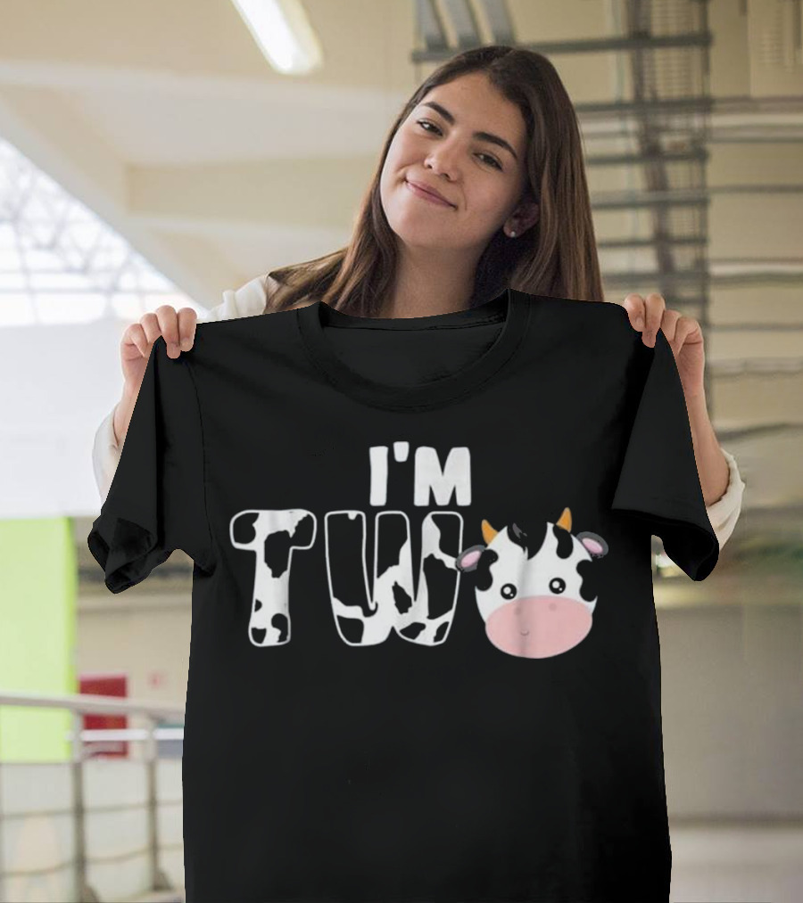 I'm Two Cow Farm Birthday T-Shirt
