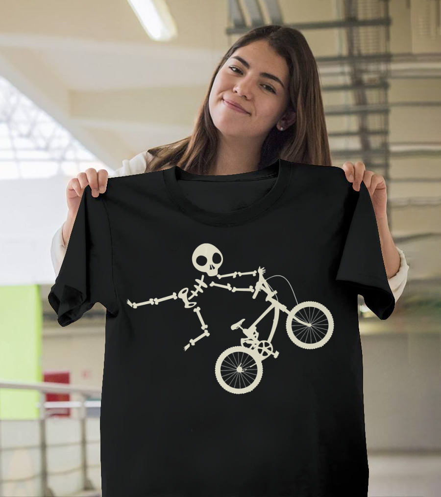 Skeleton BMX Cool Hard Core Cyclist Skeleton Rider BMX Stunt T-Shirt