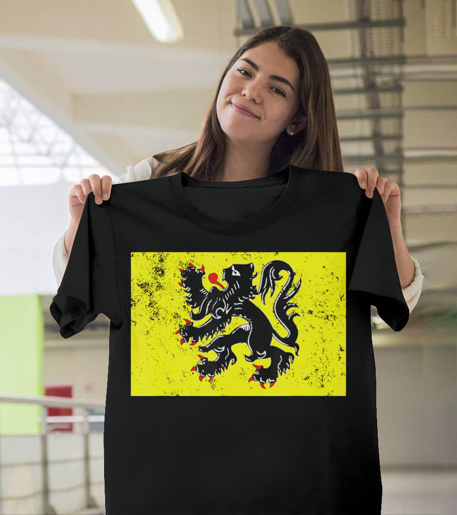 Flanders Lion Yellow Flag Belgium T-Shirt