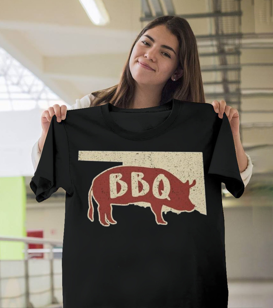 Oklahoma BBQ Sauce Barbecue Chef Pig T-Shirt