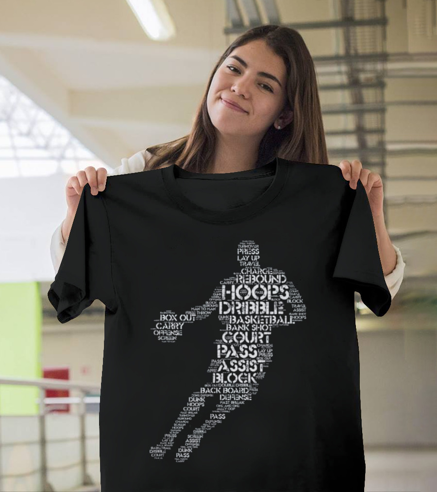 Basketball Lovers Hoops Dribble Court Pass Rebound Block T-Shirt