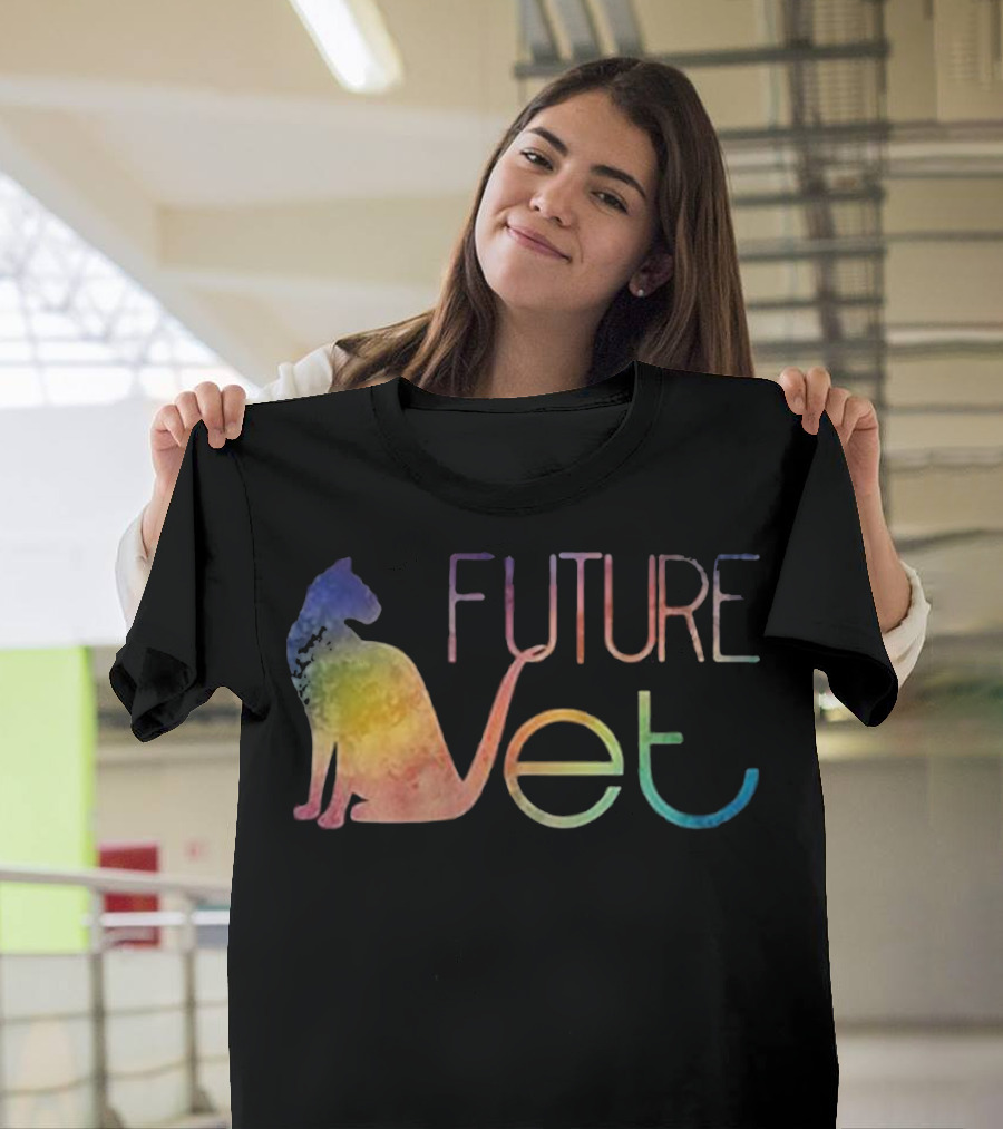Future Vet Rainbow Cat T-Shirt