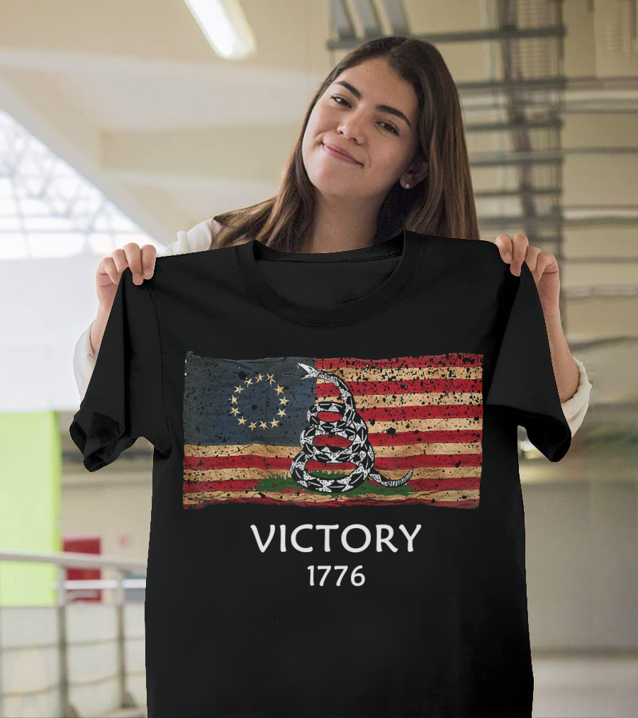 Victory 1776 Gadsden Betsy Ross Flag Snake Flag US Am T-Shirt