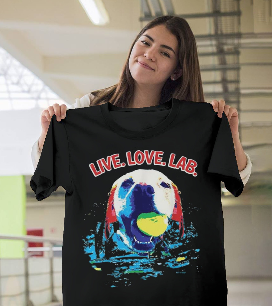 LIVE LOVE LAB Labrador Comic T-Shirt