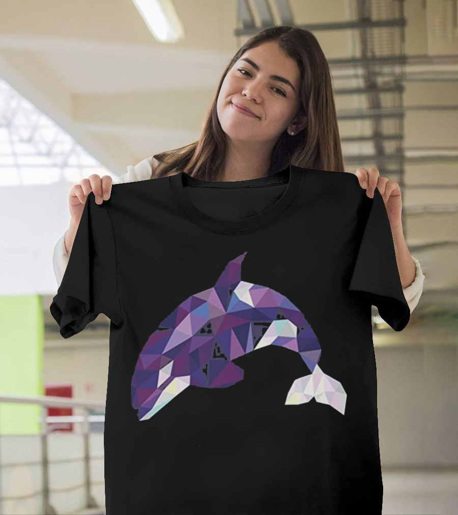 Orca Whale Killer Whale Sea Poly Geometric T-Shirt
