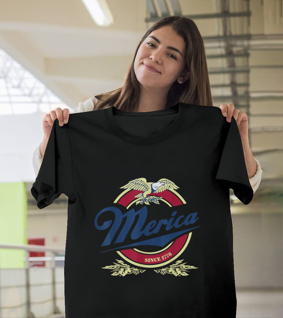 Merica Muscle Since 1776 Eagle 4th of July T-Shirt
