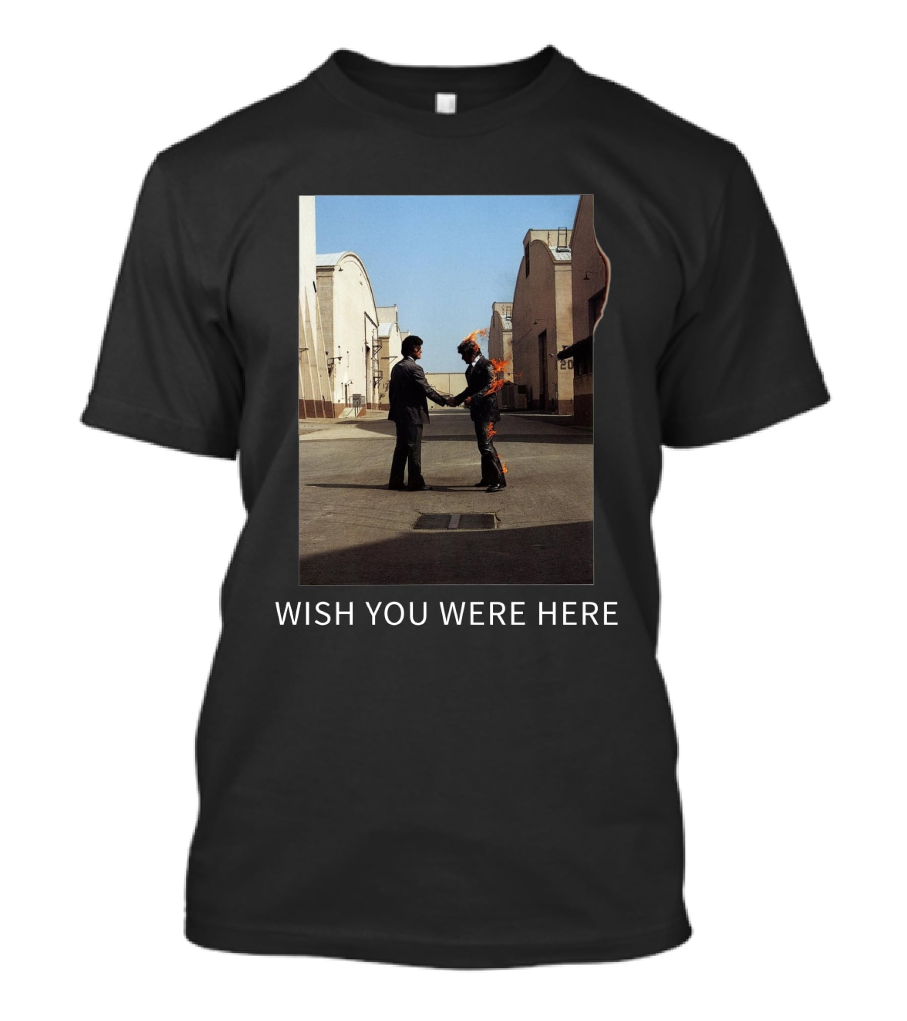 Pf Wish You Were Here Album Cover Iconic Handshake Scene T-Shirt