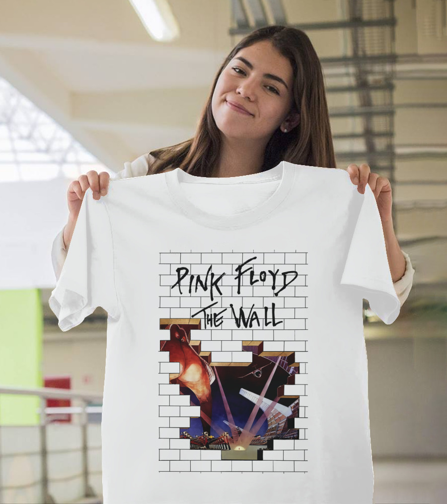 Pink Floyd The Wall Album Art Brick Wall Concert Lights T-Shirt