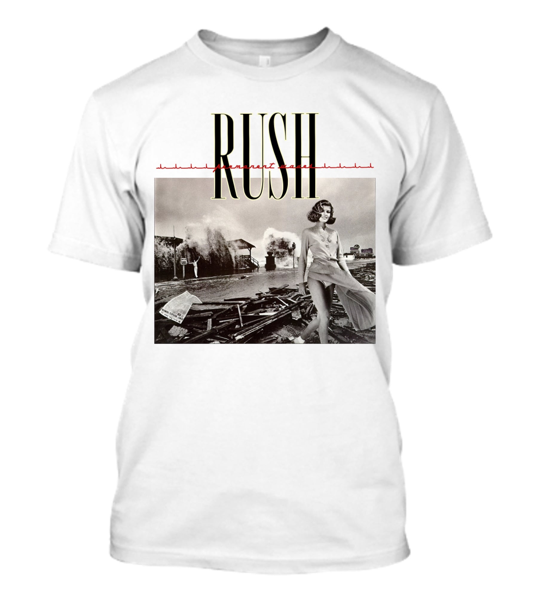 Rush Permanent Waves Classic Album Cover Photography T-Shirt