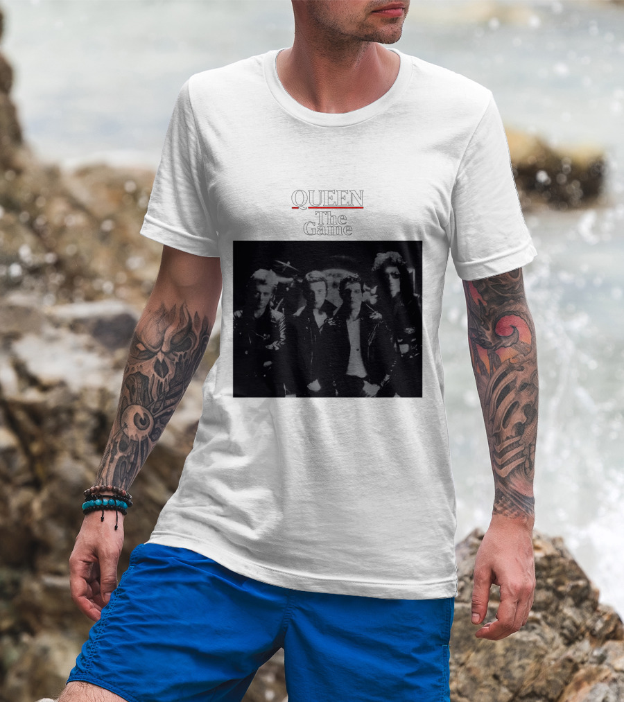 Queen The Game Band Photo Vintage Album Cover T-Shirt