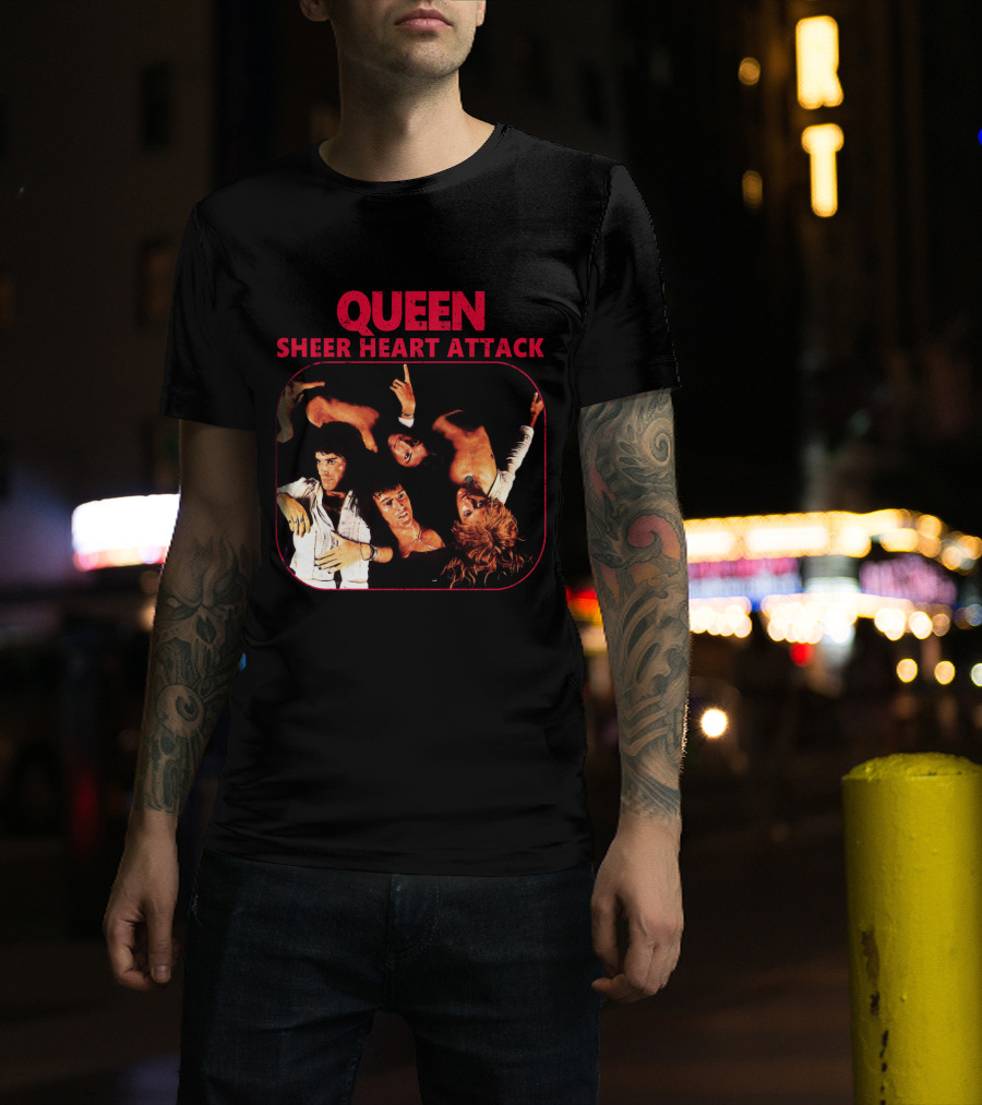 Queen Sheer Heart Attack Album Cover Quartet T-Shirt