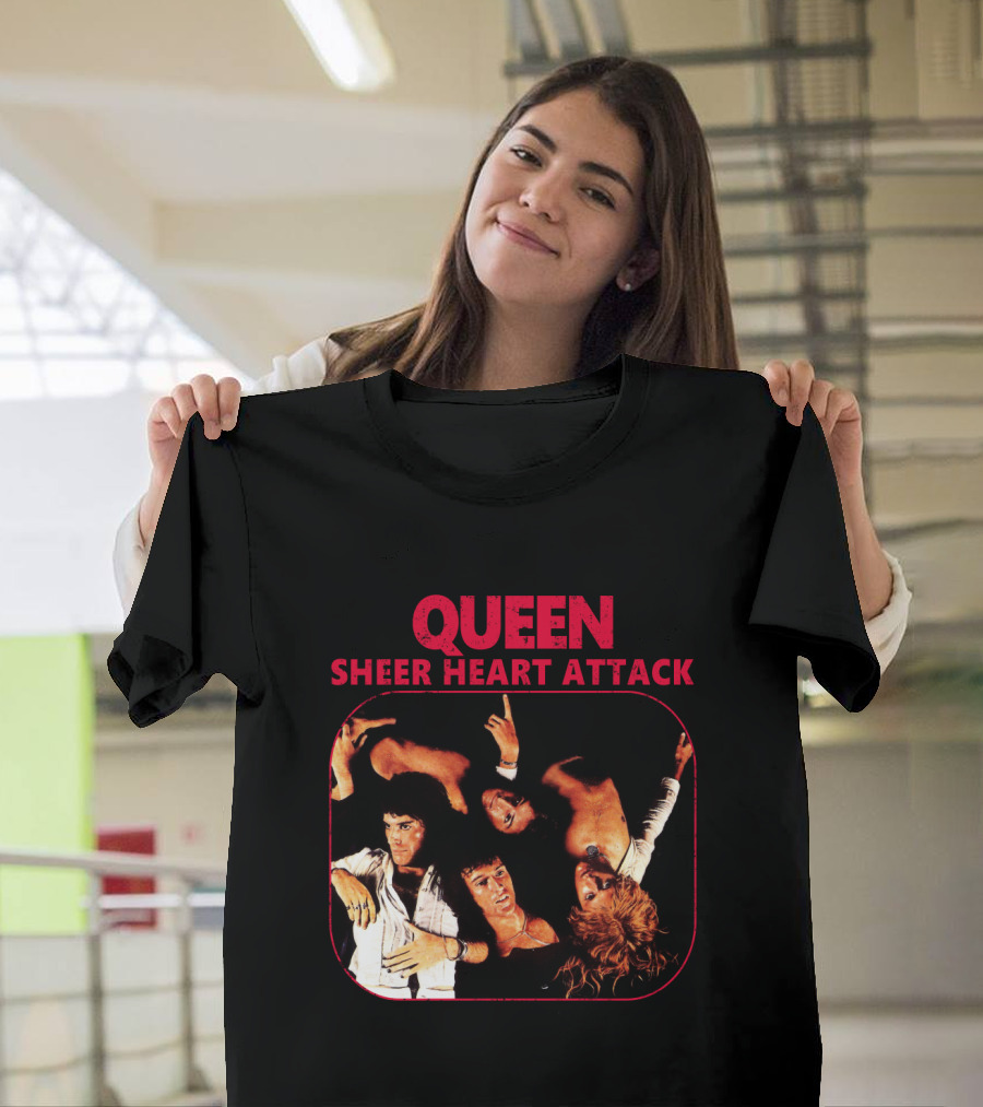 Queen Sheer Heart Attack Album Cover Quartet T-Shirt