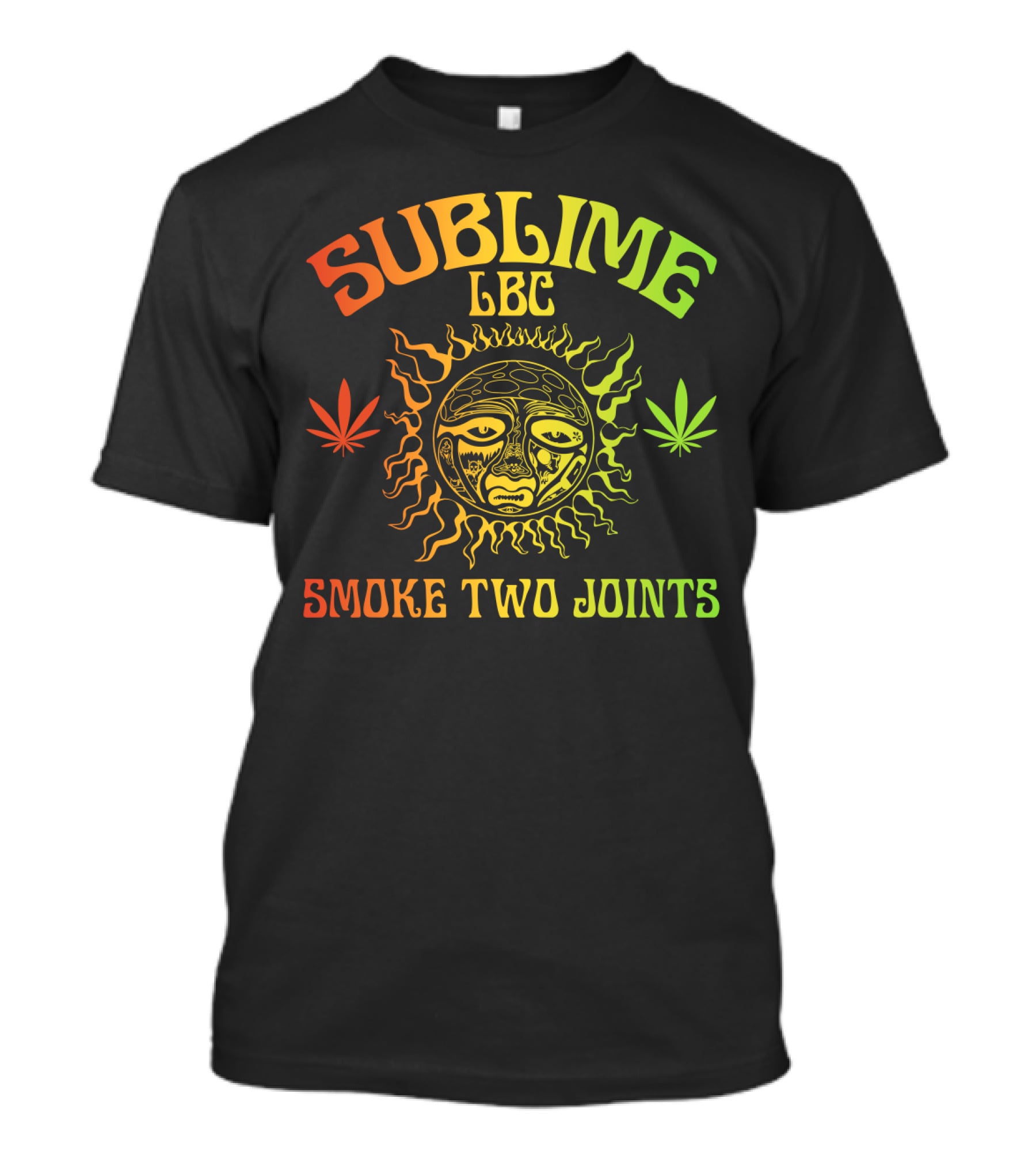 Sublime Lbc Smoke Two Joints Sun And Leaves T-Shirt