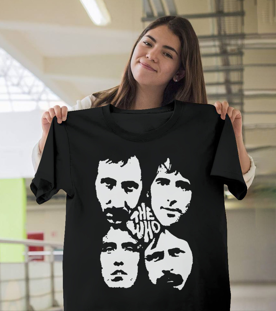 The Who Classic Band Member Faces T-Shirt