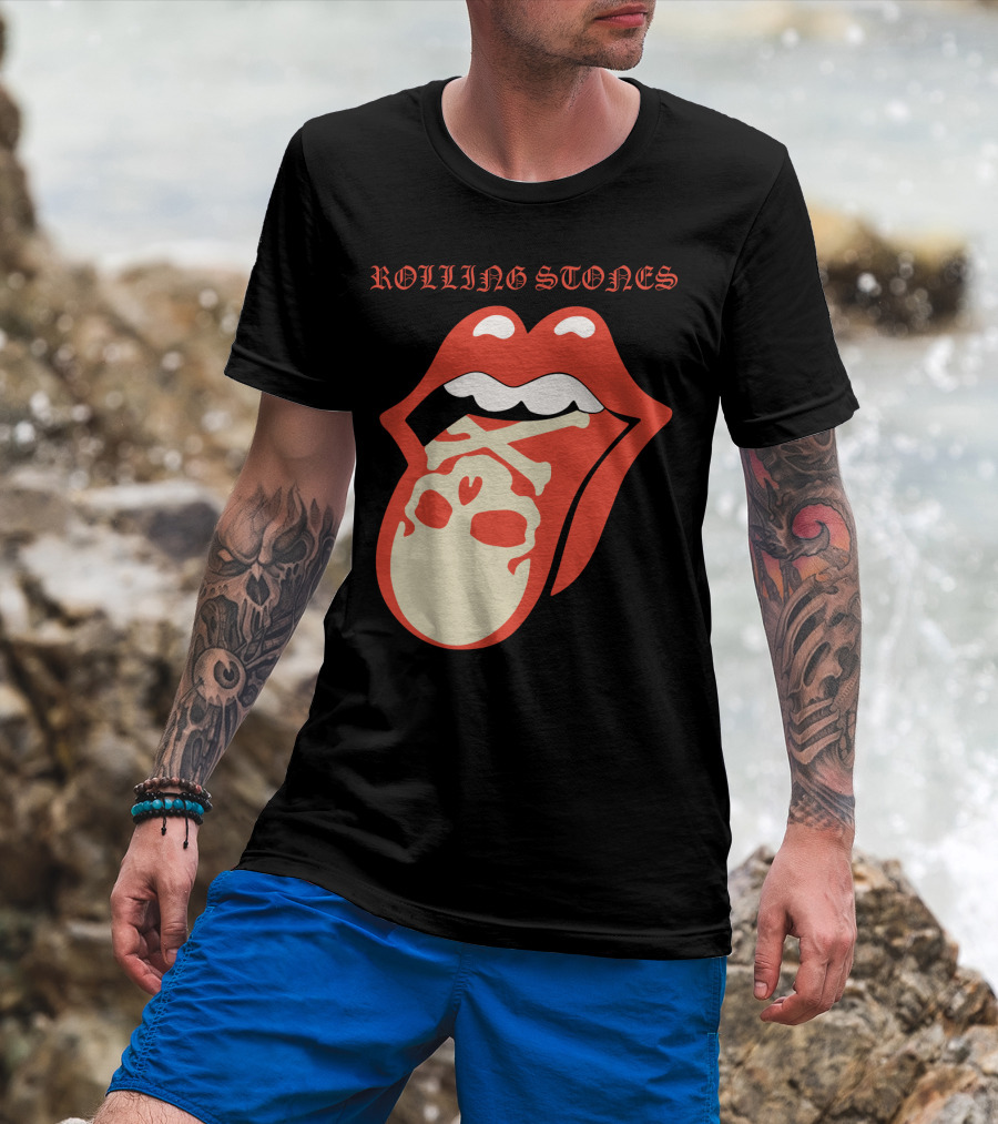 Rolling Stones Tongue With Skull T-Shirt