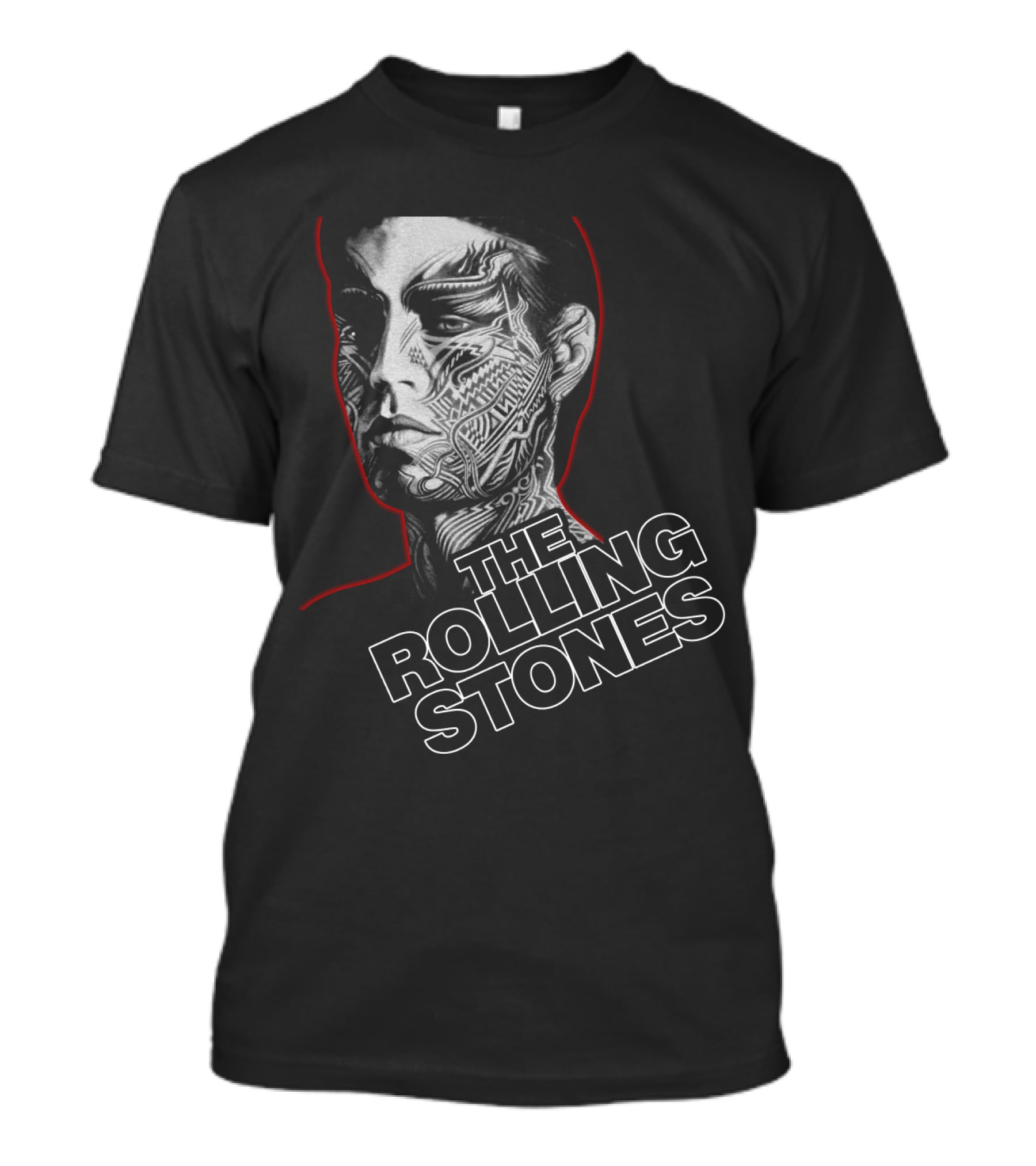 The Rolling Stones Trs 22 Tattoo Face Art T-Shirt
