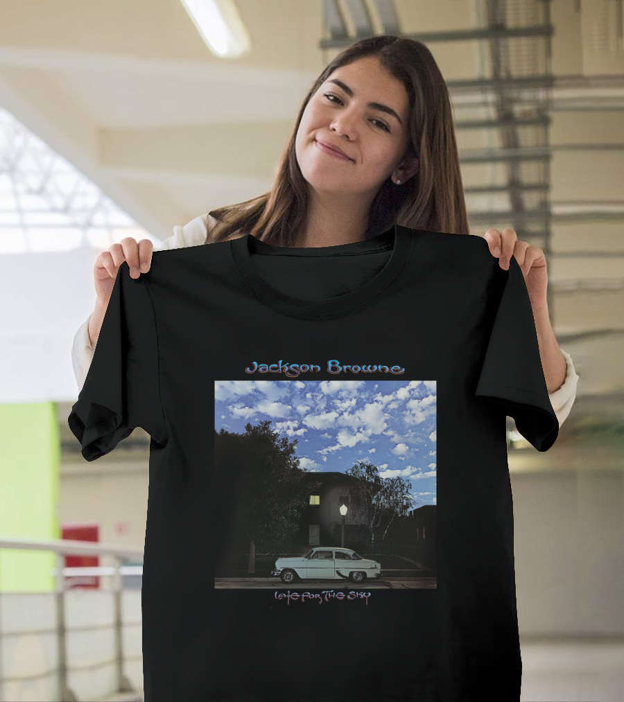 Jackson Browne Late For The Sky Vintage Car Night Scene T-Shirt