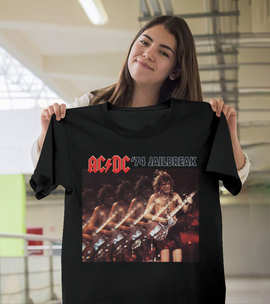 Acdc '74 Jailbreak Angus Young Concert T-Shirt
