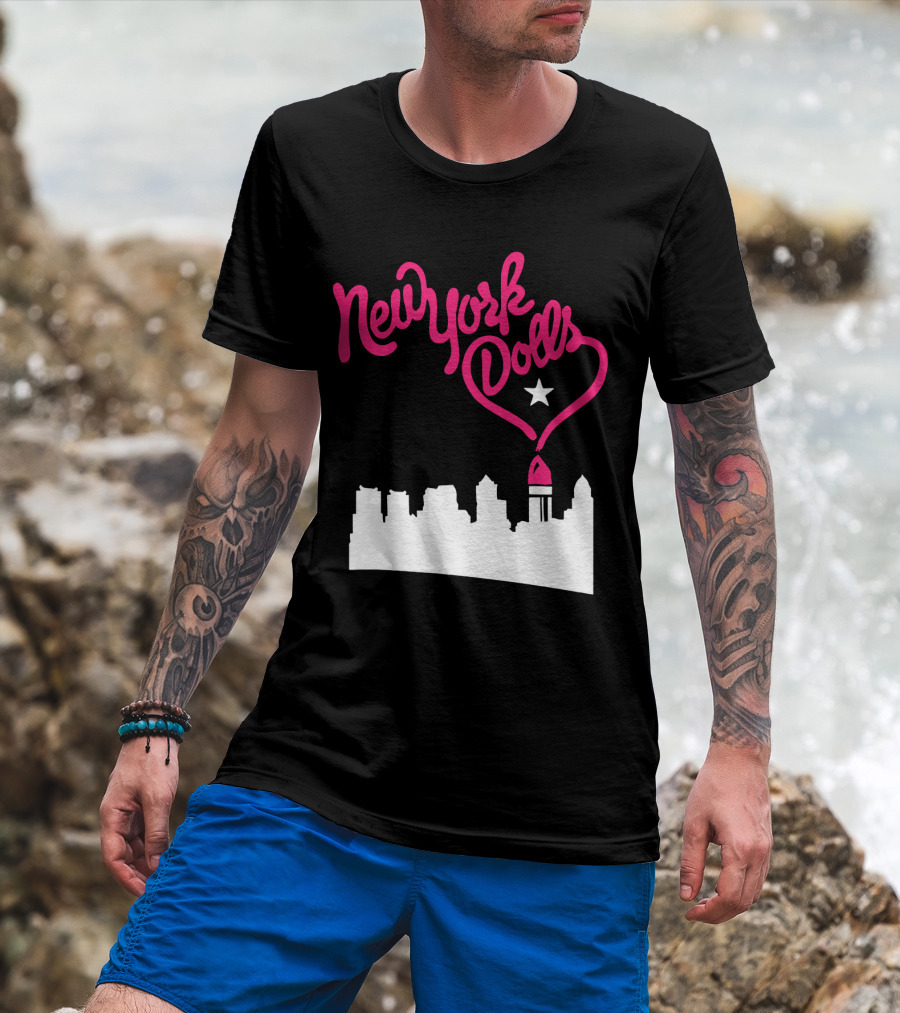 New York Dolls Skyline Star Retro Style T-Shirt