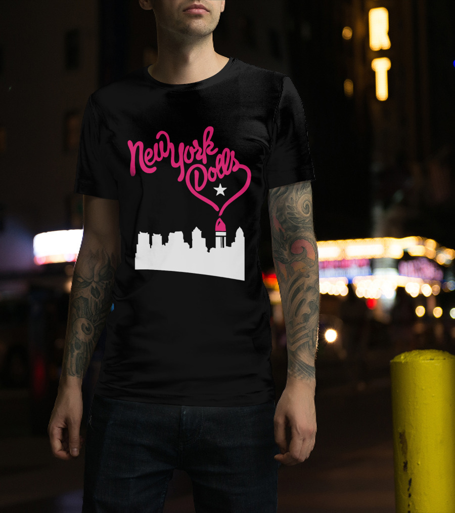New York Dolls Skyline Star Retro Style T-Shirt