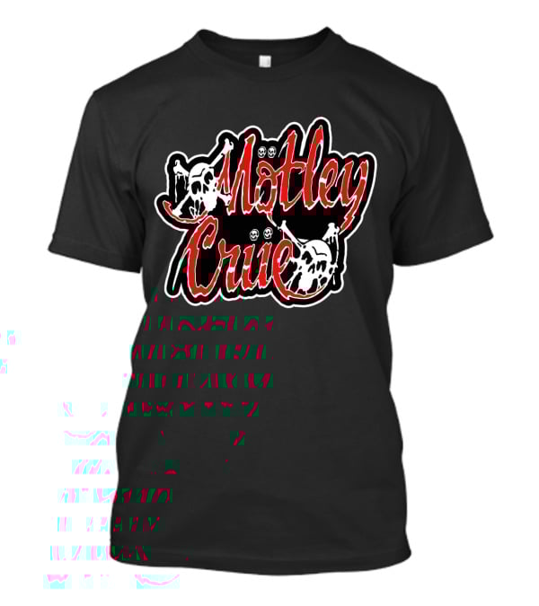 Mötley Crüe Skull Logo With Red And Black T-Shirt