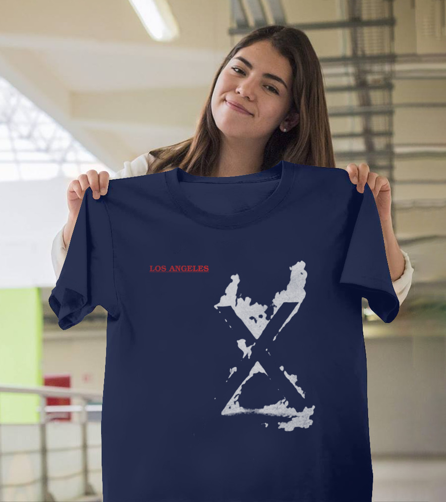 X Los Angeles Vintage Style Black T-Shirt