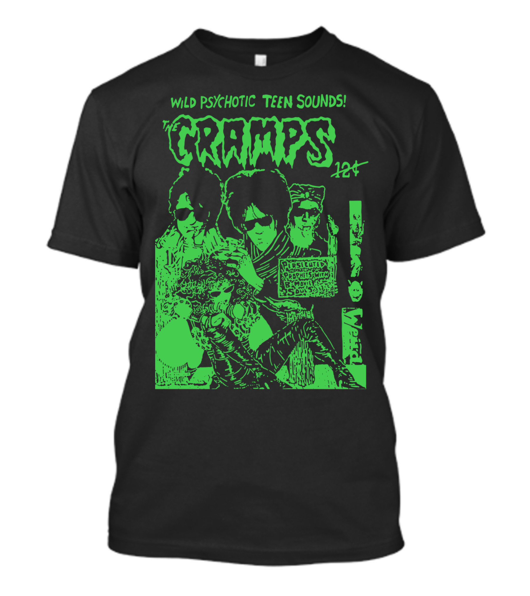 Wild Psychotic Teen Sounds The Cramps 12₵ T-Shirt