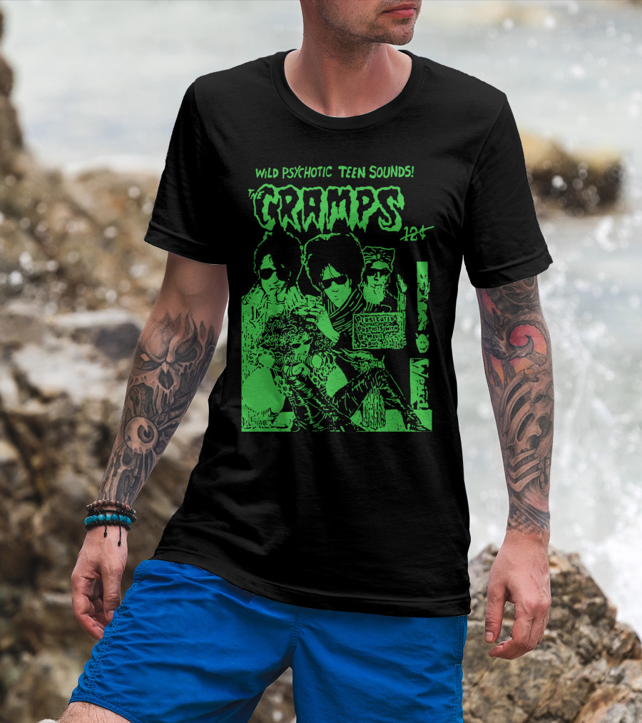 Wild Psychotic Teen Sounds The Cramps 12₵ T-Shirt
