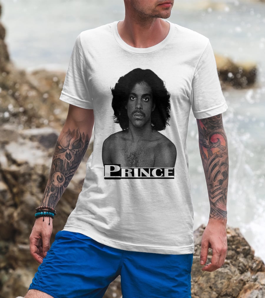 Prince Black And White Portrait T-Shirt