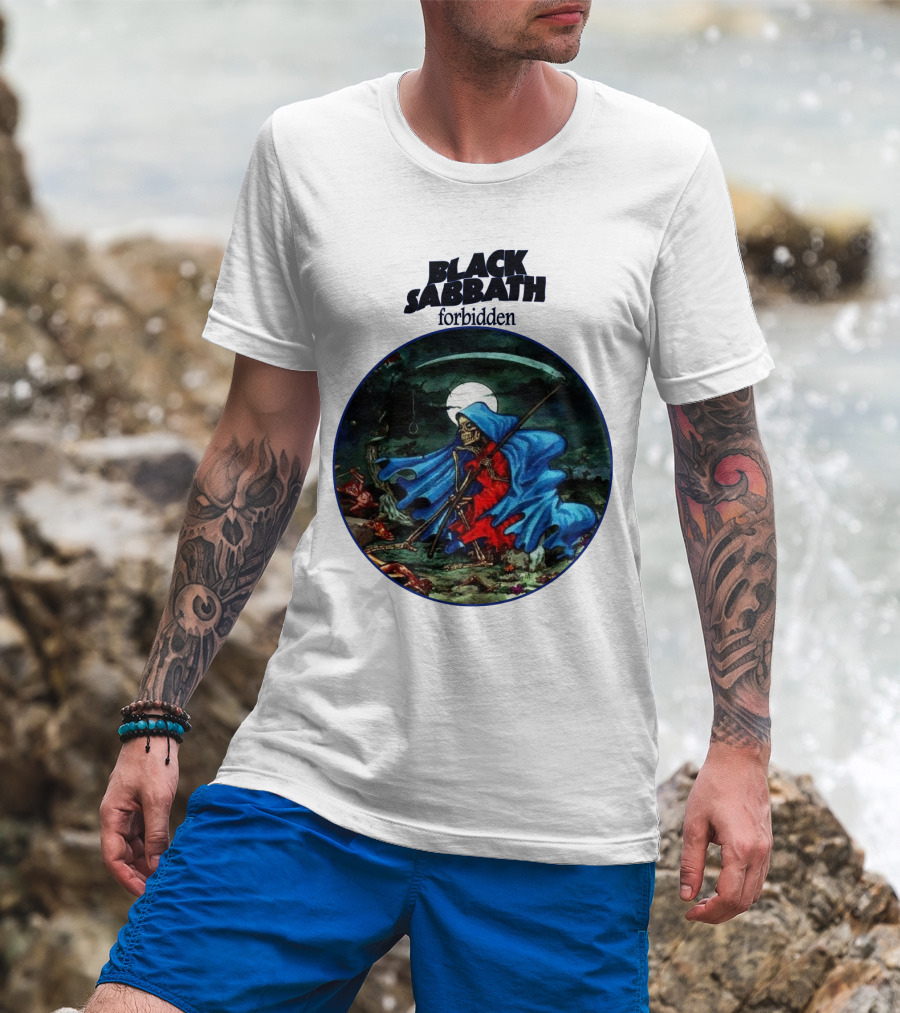 Black Sabbath Forbidden Grim Reaper Album Art T-Shirt