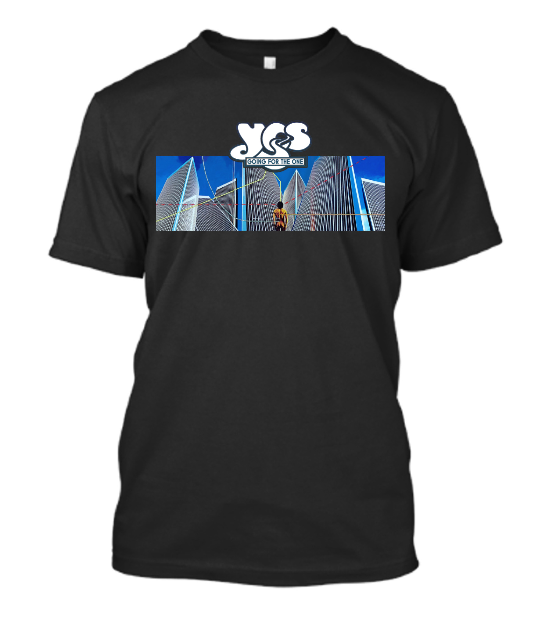 Yes Going For The One Album Cover Buildings And Man T-Shirt