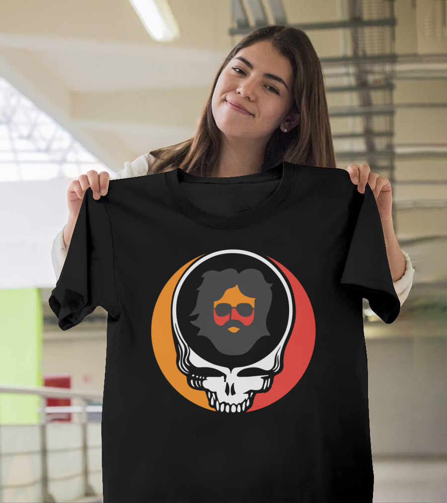 Grateful Dead Skull With Sunglasses And Sunset Colors T-Shirt