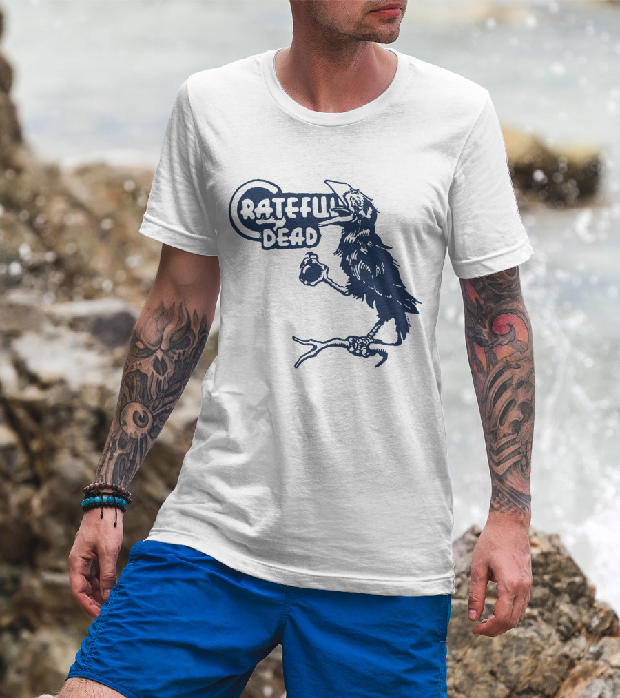Grateful Dead Crow Holding Heart T-Shirt