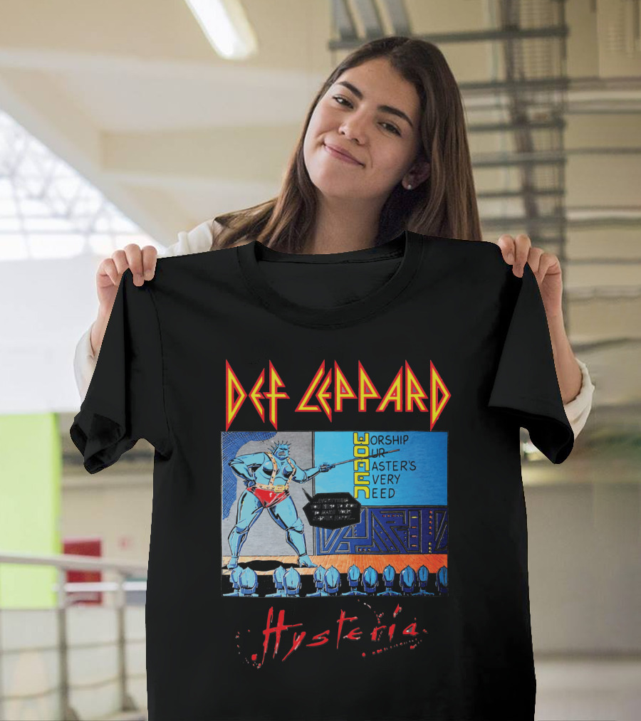 Def Leppard Hysteria Worship Woman Master's Need T-Shirt