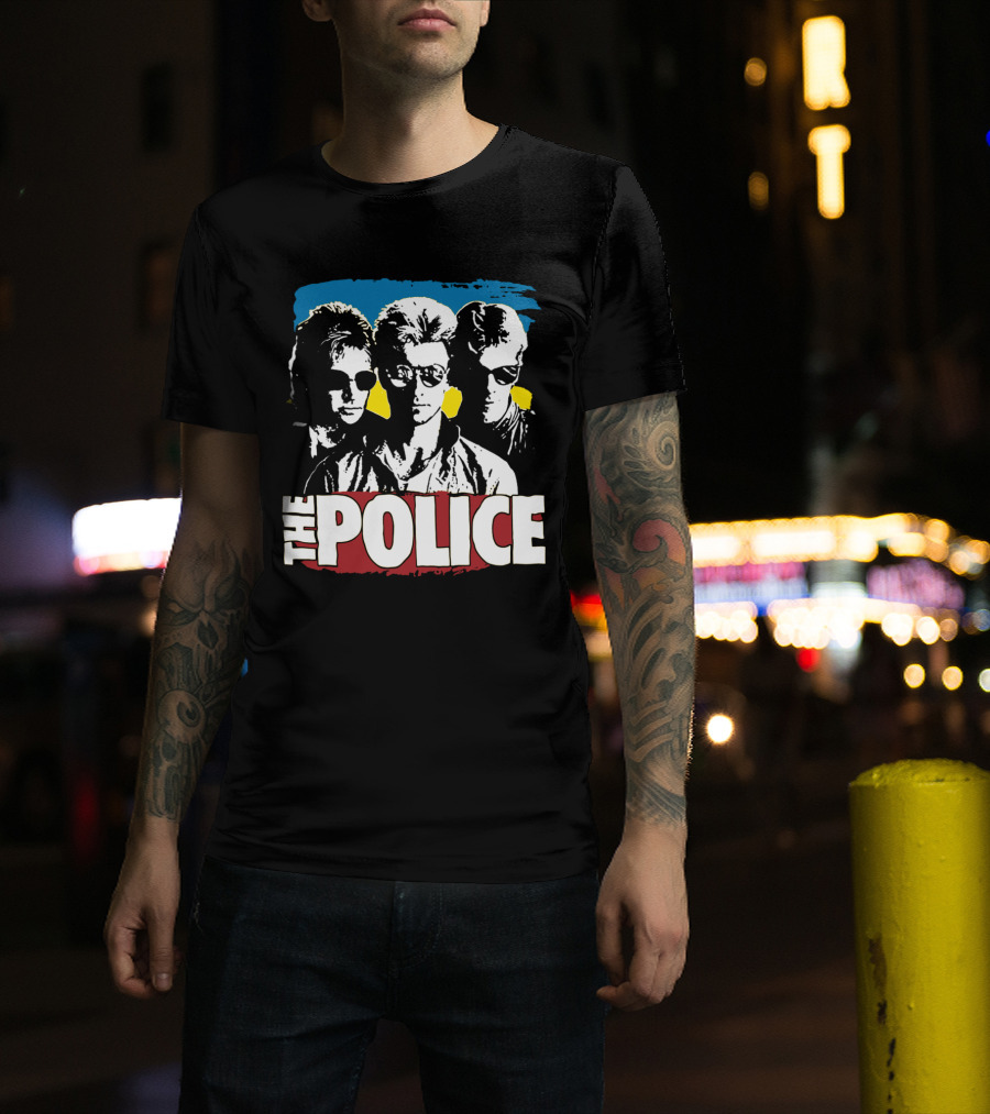 The Police Band Retro Style Silhouette T-Shirt