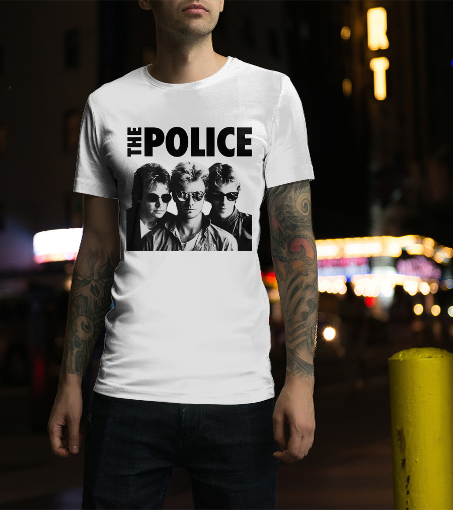 The Police Band Black And White Photo Tp T-Shirt