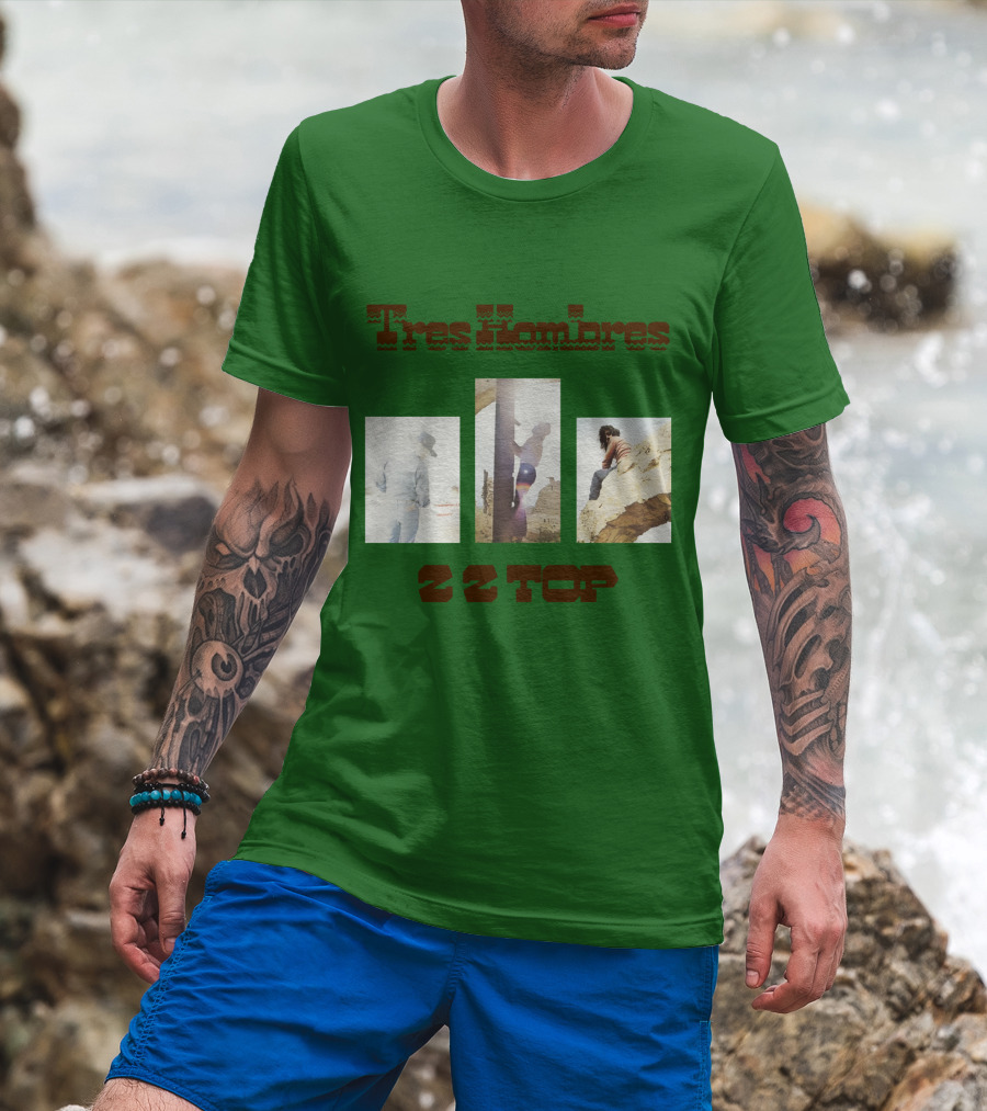 Tres Hombres Zz Top Vintage Album Cover T-Shirt