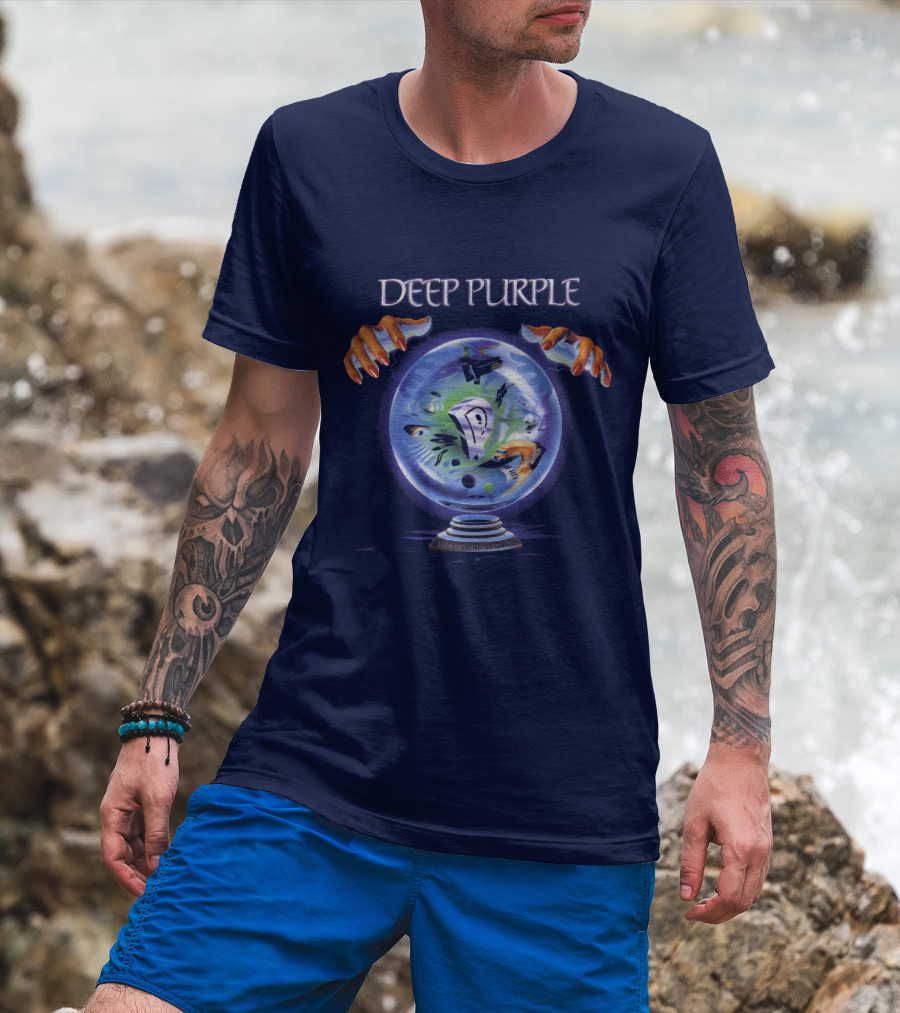 Deep Purple Mystic Globe Artwork T-Shirt