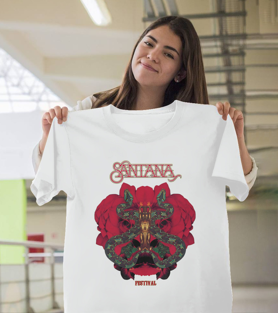 Santana Festival Snake And Rose T-Shirt